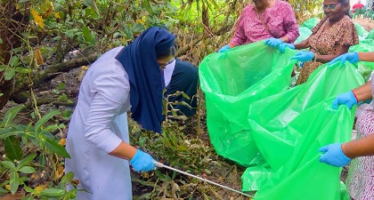14 km rivieroevers Nickerie worden schoongemaakt tijdens mangroveherstelproject