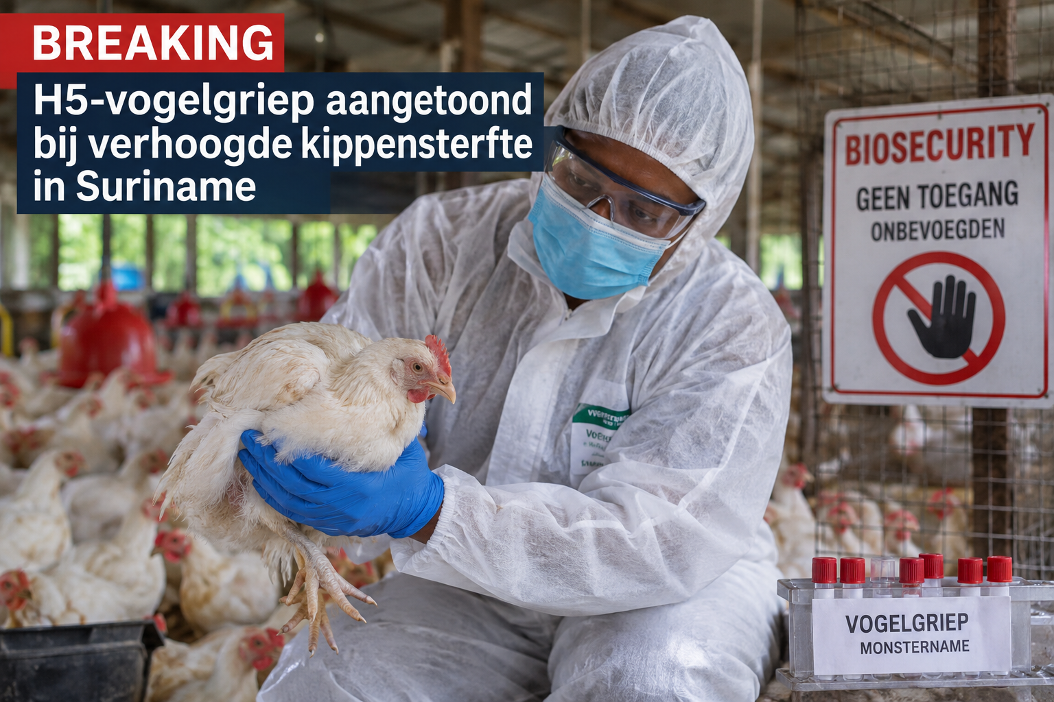 H5-vogelgriep vastgesteld na massale kippensterfte in Suriname